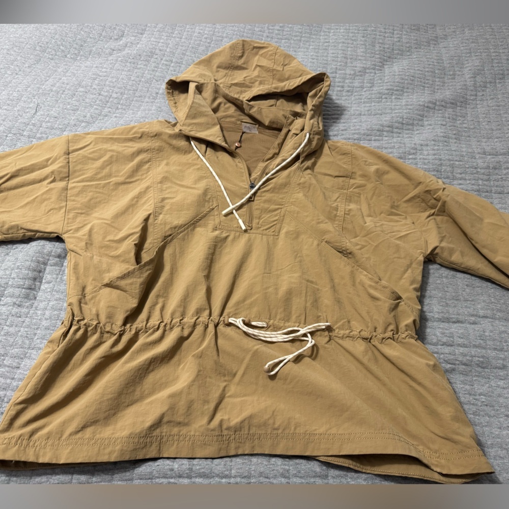 Calla Women’s Hooded Windbreaker Tan Brown WAX14309 Size XL